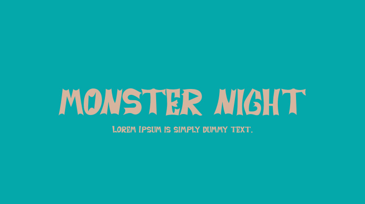 MONSTER NIGHT Font