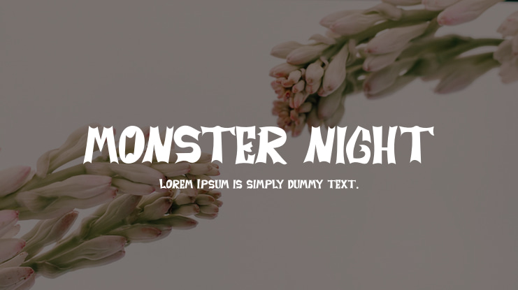 MONSTER NIGHT Font