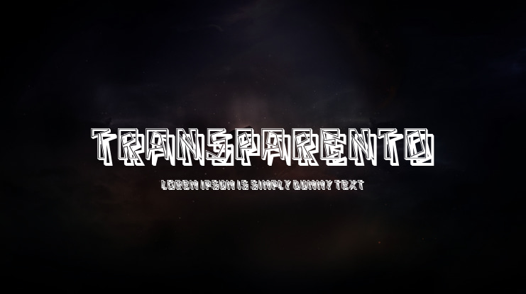 Transparento Font