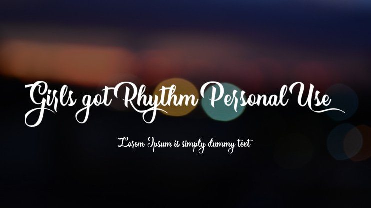 Girls got Rhythm Personal Use Font