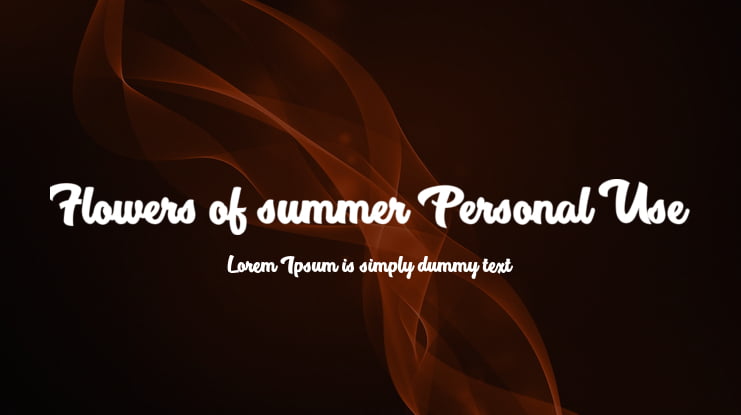 Flowers of summer Personal Use Font