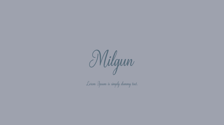 Milgun Font