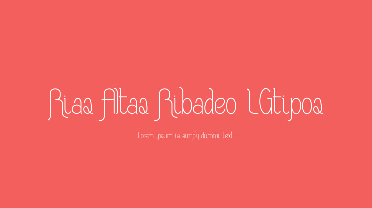 Rias Altas Ribadeo LGtipos Font