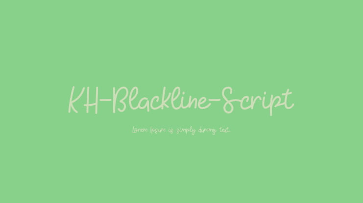 KH-Blackline-Script Font