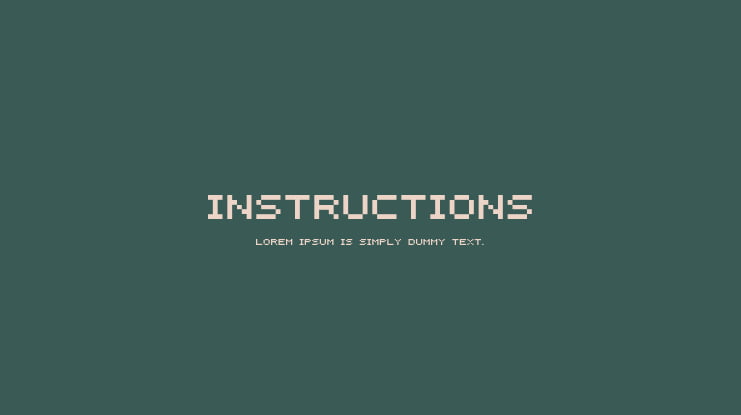 Instructions Font