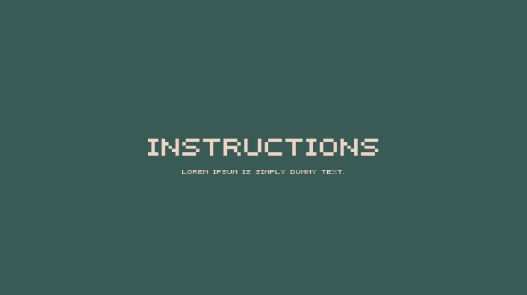 Instructions Font