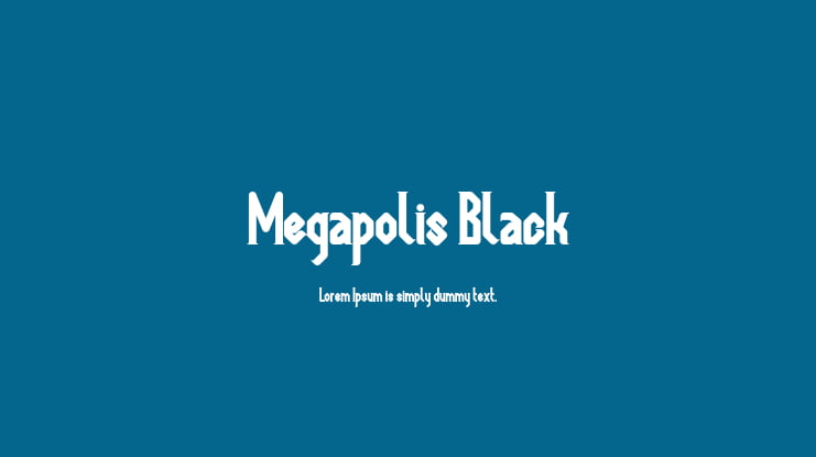 Megapolis Black Font
