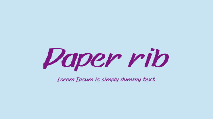 Paper rib Font Family
