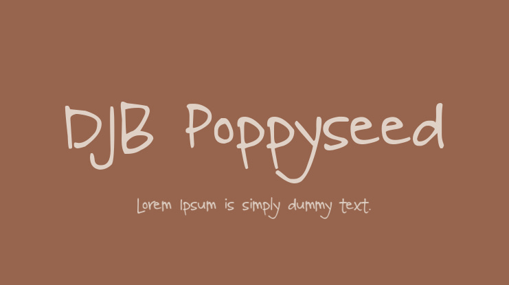 DJB Poppyseed Font
