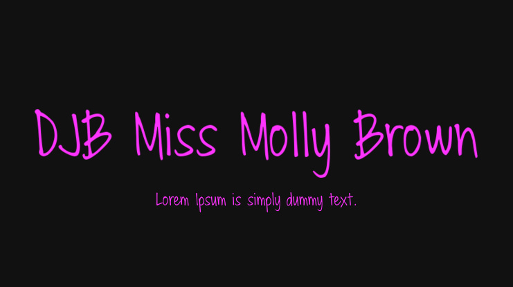 DJB Miss Molly Brown Font