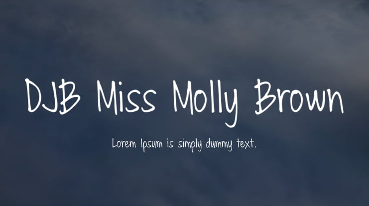 DJB Miss Molly Brown Font