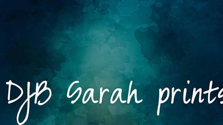 DJB Sarah prints Font