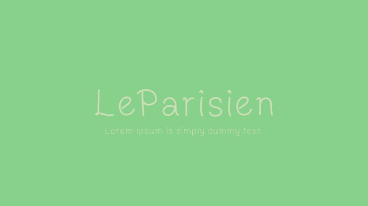 LeParisien Font