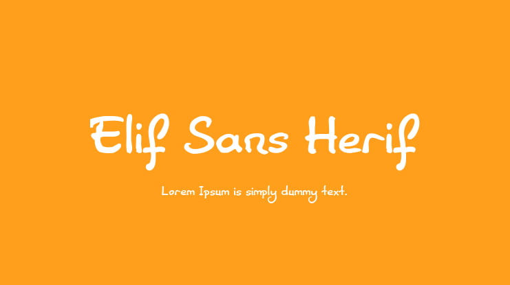 Elif Sans Herif Font