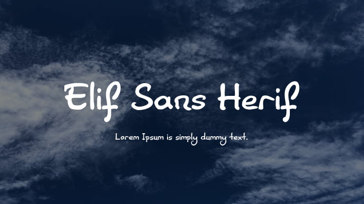 Elif Sans Herif Font