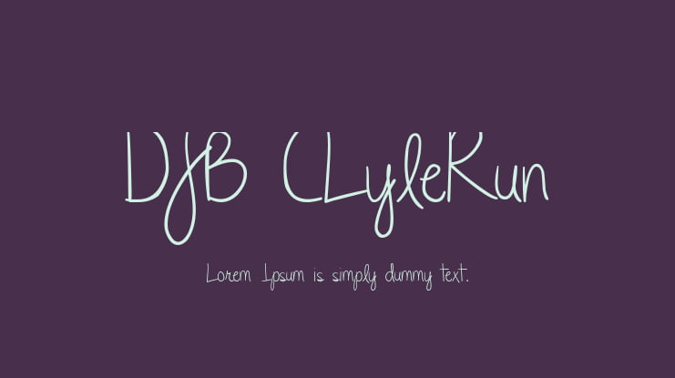 DJB CLyleRun Font