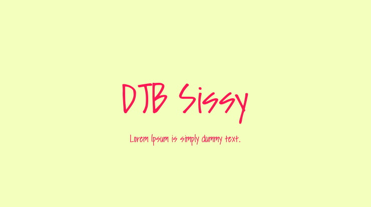 DJB Sissy Font
