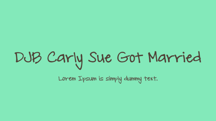 DJB Carly Sue Got Married Font
