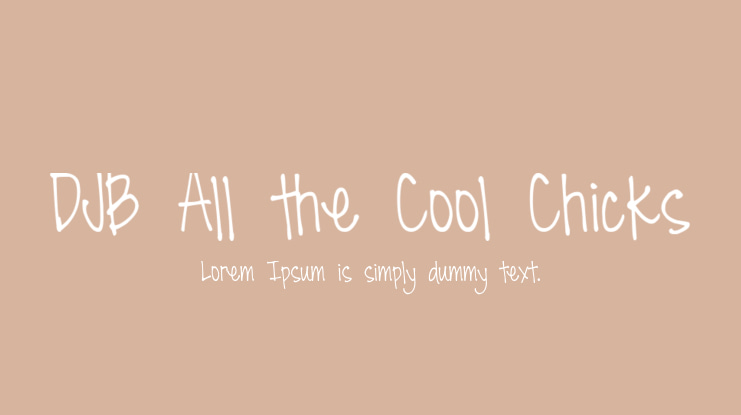 DJB All the Cool Chicks Font