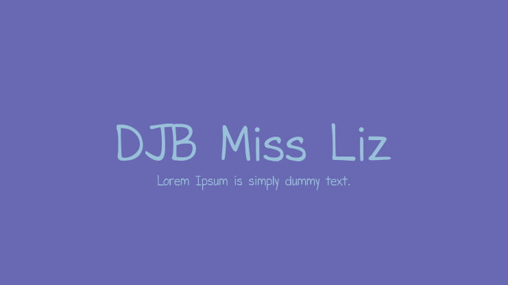 DJB Miss Liz Font