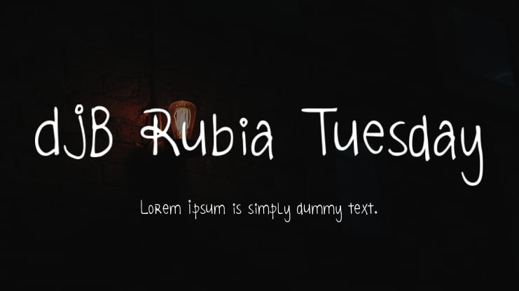 DJB Rubia Tuesday Font