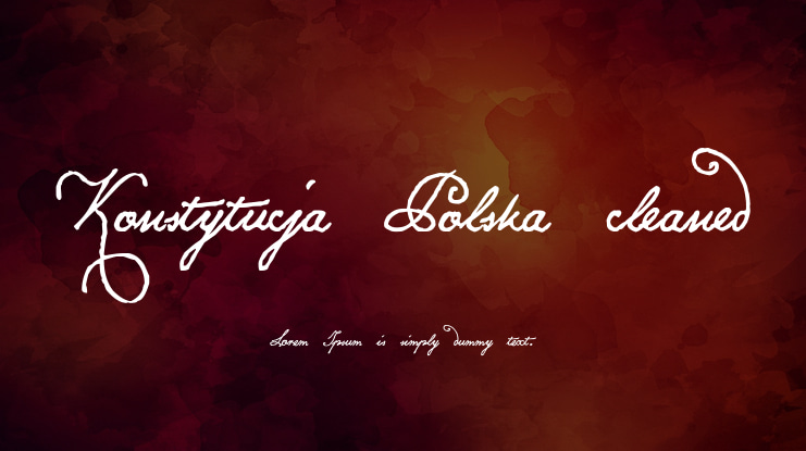 Konstytucja Polska cleaned Font