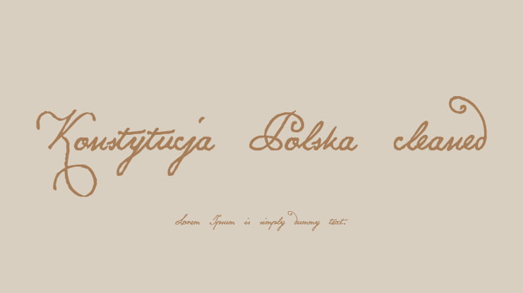 Konstytucja Polska cleaned Font