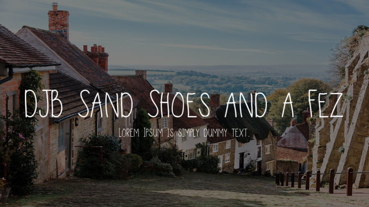 DJB Sand Shoes and a Fez Font Family