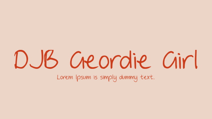 DJB Geordie Girl Font