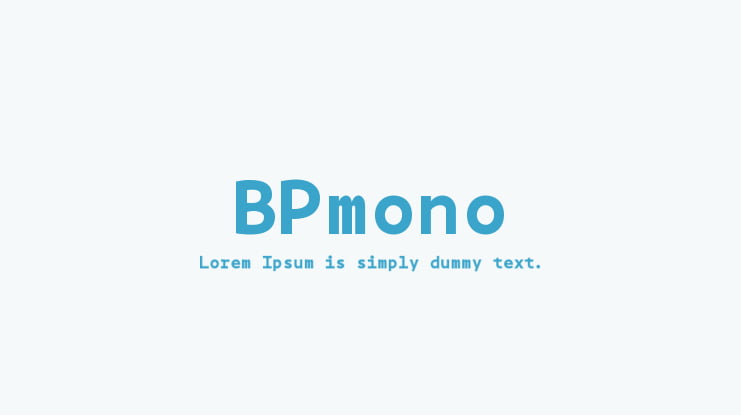 BPmono Font Family
