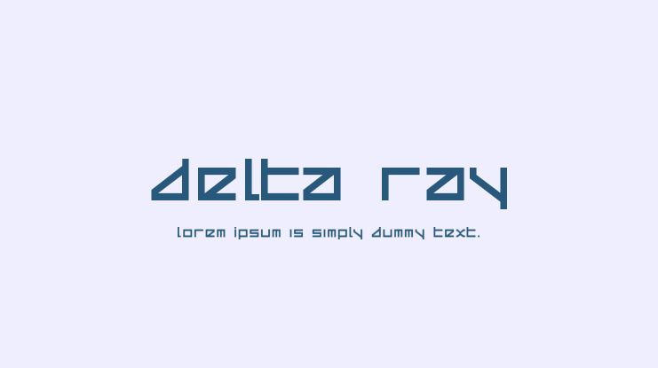 Delta Ray Font