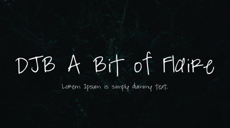 DJB A Bit of Flaire Font