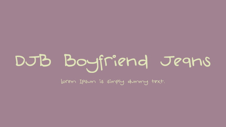 DJB Boyfriend Jeans Font