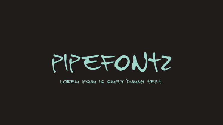 PipeFont2 Font