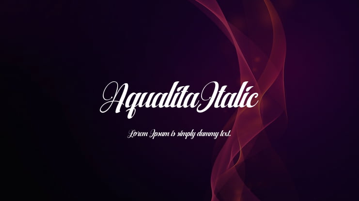 AqualitaItalic Font