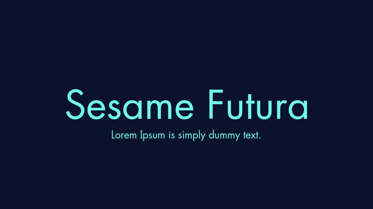 Sesame Futura Font