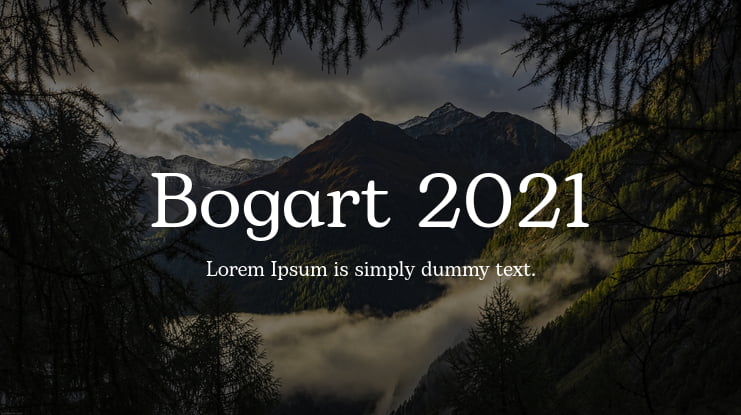 Bogart 2021 Font