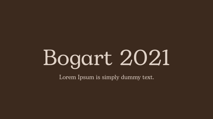 Bogart 2021 Font