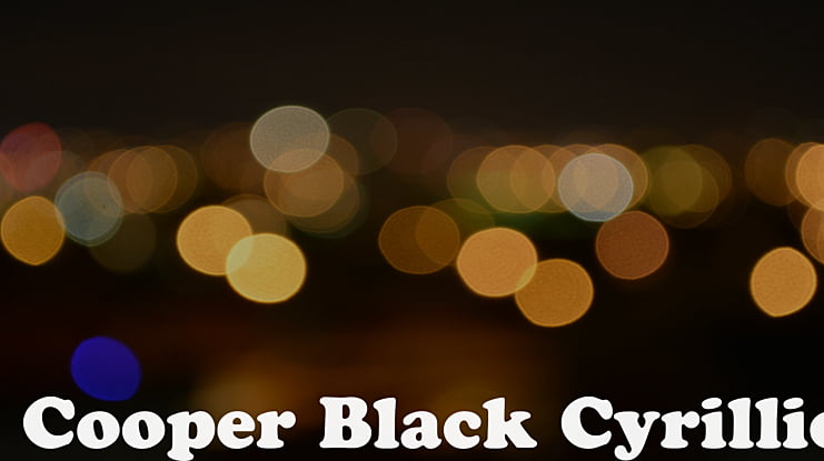 Cooper Black Cyrillic Font