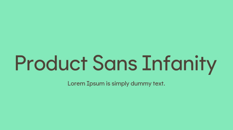 Product Sans Infanity Font