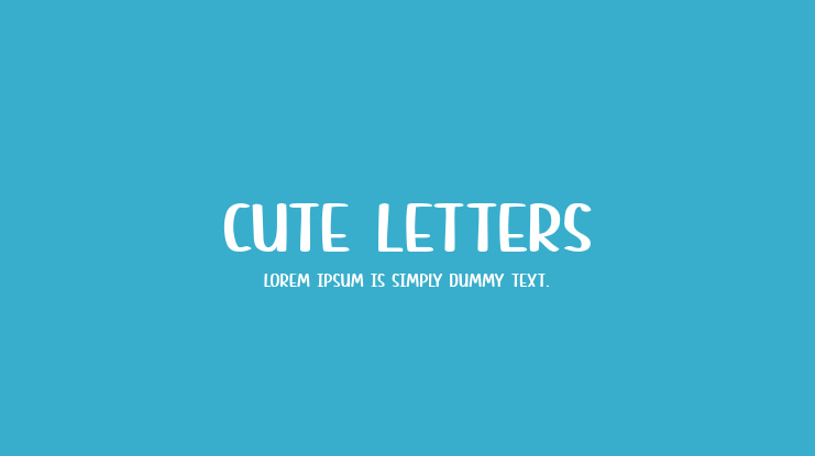 Cute Letters Font Family