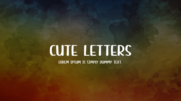 Cute Letters Font Family