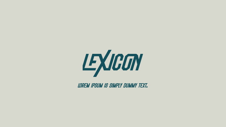 Lexicon Font
