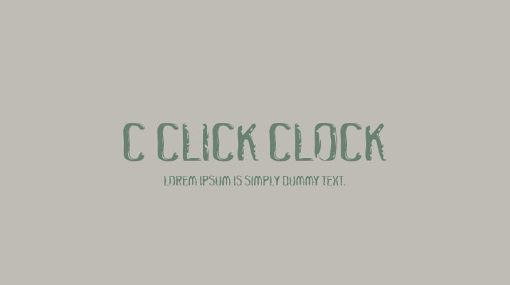c Click Clock Font