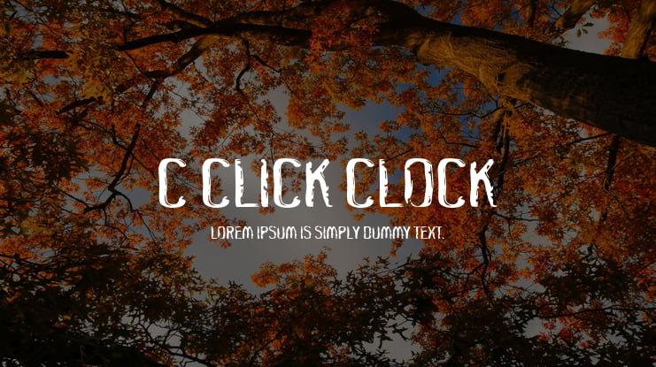 c Click Clock Font