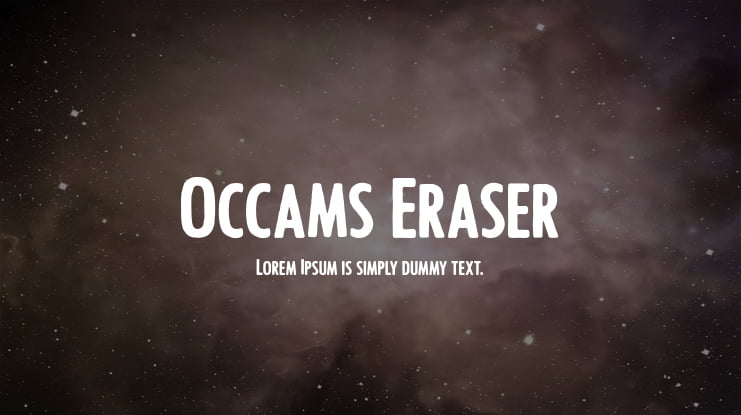Occams Eraser Font