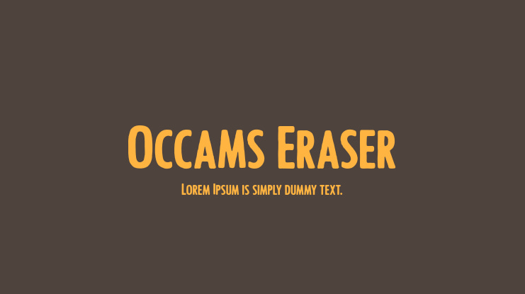 Occams Eraser Font