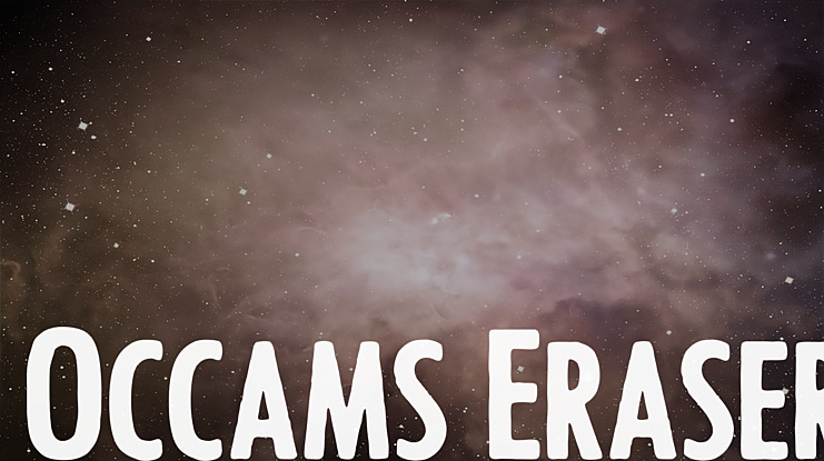 Occams Eraser Font