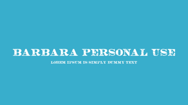 BARBARA PERSONAL USE Font