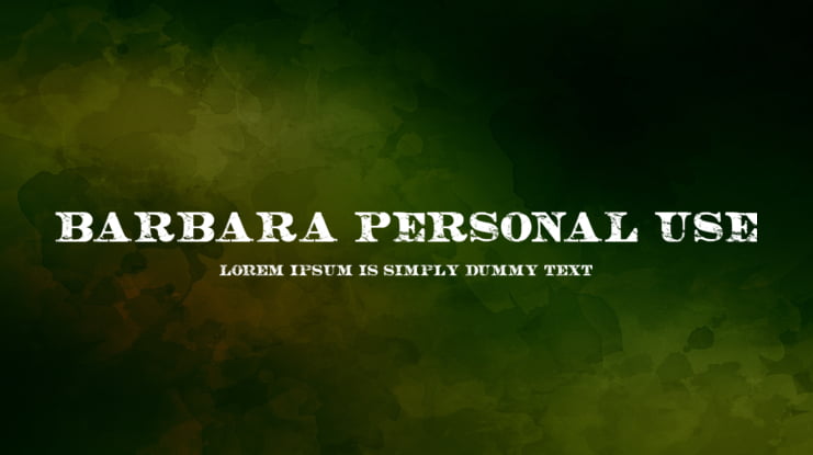 BARBARA PERSONAL USE Font